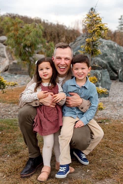 Evan with his kids